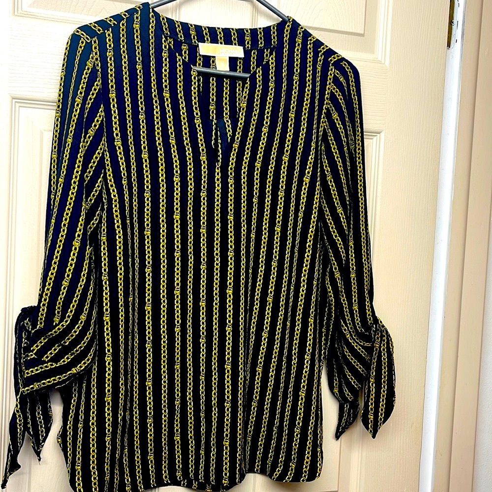 Michael by Michael Kors Gold Chain Blouse